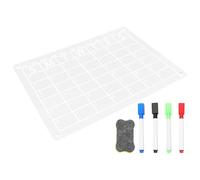 ABOOFAN Tableau Magnétique Transparent Calendrier Mensuel Effaçable à Sec Acrylique Tableau Mémo Multifonction pour Bureau et Organisation Quotidienne