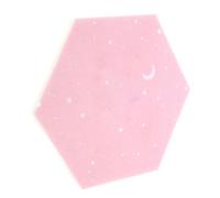 ABOOFAN Tableau Mural Hexagonal en Feutre Rose, Autocollant Décoratif Pratique et Multifonction pour Chambre, Tableau Photo Soi-même Facile à Utiliser