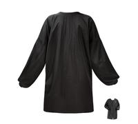 ABOOFAN Tablier de Coiffure Imperméable Noir avec Poches Cape de Salon Résistante Aux Taches pour Coiffeurs et Stylistes Protection Professionnelle et Légère pour Coupe Coloration et