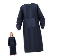 ABOOFAN Tablier Imperméable à Manches Longues Poche, Protection L'Huile, Confort Respirant pour Vaisselle et Jardinage, Taille Unique, Gris