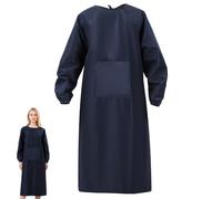 ABOOFAN Tablier Imperméable Résistant à L'Huile Poche Cuisine et Jardinage à Manches Longues Bleu Foncé pour Hommes et Femmes