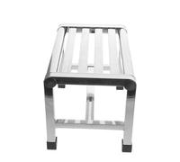 ABOOFAN Tabouret De Douche en Acier Inoxydable 11.02X7.87X7.48 Pouces Banc ÉTanche AntidéRapant pour Salle De Bain Seniors Enfants Et Adultes SièGe Portable Polyvalent