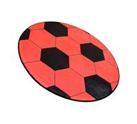ABOOFAN Tapis de Sol Rond Motif Ballon de Football en Polyester Confortable Finition Soignée et Design pour Chaise de Bureau Convient pour Maison et Hôtel