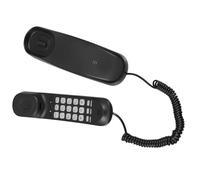 ABOOFAN Téléphone Fixe Mural Petit Téléphone Vintage Noir, Communication Interne, Appels Clairs, PP et Composants Électroniques, pour Bureaux et Hôtels