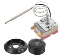 ABOOFAN Thermostat Électrique Ac16a 30-110 pour Four, Chauffe-eau et Friteuse à Air, Contrôle Précis de Température, Capuchon Noir, 1 Pièce, Régulateur de Température Multifonction