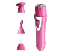 ABOOFAN Tondeuse à Poils de Nez Électrique 4-en-1 Multifonction Rechargeable USB Coupe-Poils Compact Rose pour Hommes et Femmes Épilation Précise et Portable Usage Visage et Nez