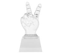 ABOOFAN Trophée Cristal Transparent Décoratif Accessoire de Prix Délicat pour Récompenses Médaille Personnalisable Fourniture pour Trophées Adulte et Bureau