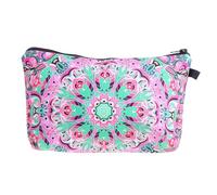 ABOOFAN Trousse de Toilette Multifonction Imprimée Pochette Cosmétique Portable Polyester Résistante pour Femme Voyage et Rangement Maquillage