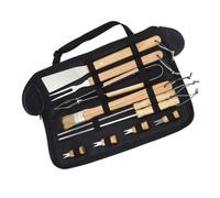 ABOOFAN Ustensiles de Barbecue pour Camping avec Spatule Fourchette Pince et Couteau Housse de Transport