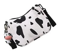 ABOOFAN Vache Imprimer Sac À Main D' Impression de Vache Bandoulière Bourse Portefeuille Animaux Motif Sac À Bandoulière en Toile Sac À Bandoulière Vache Imprimer Décor