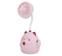 ABOOFAN Ventilateur USB Petit Portable avec Support Tuyau Flexible et Porte-stylo Design Dessin Animé pour Bureau Chambre