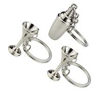 ABOOFAN Verres À Vin 3Pcs Key Chain Shaker Shaker Pendant Pendant Key Ring Unique Key Holder Backpack Hanging Charm Decoration for Purse Wallet Handsbag Décoration Miniature