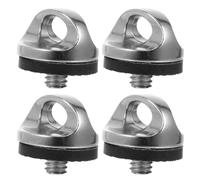 ABOOFAN Vis pour Sangle Appareil Photo 1/4 Pouce en Zinc Joint en Silicone, Lot de 4 Pièces, Fixation Rapide et Protection Renforcée pour Appareil Photo Argenté
