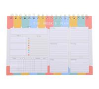 ABOOFAN Weekly Planner Notebook With Spiral Binding Undated Horizontal Layout Task Organizer For Efficient Life Management Robust Cover And Twin Wire Binding Compact For Weekly Planning