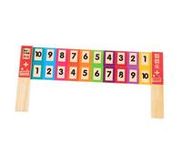 ABOOFAN Wooden Math Teaching Ruler For Children Kindergarten Subtraction Learning Tool Safe Educational Aid For Home And Classroom Use