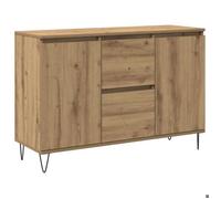 ABOTT@Buffet de Cuisine KENNETH - ENFILADE - Armoire Bas vitrine chêne artisanal 101 5x35x70cm - Bois d'ingénierie - 447255