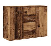 ABOTT@Buffet de Cuisine KENNETH - ENFILADE - Armoire Bas vitrine vieux bois 88x30x64cm - Bois d'ingénierie - 926957