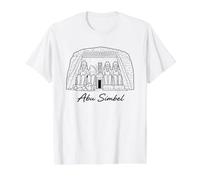 Abou Simbel Égypte Temples Ramsès Nubie Assouan Pharaon T-Shirt Graphique avec Valeur, Homme, Blanc, M