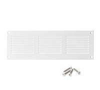 ABOUT VENT 300x100mm Grille de Ventilation en Acier Blanc avec Moustiquaire - Grilles d'aération Métallique