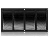ABOUT VENT 400x200mm Grille de Ventilation en Acier Anthracite avec Moustiquaire - Grilles d'aération Métallique