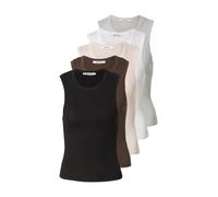 ABOUT YOU Haut 'Elaine' beige / marron / gris chiné / noir / blanc, Taille L