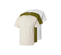 ABOUT YOU T-Shirt 'Len' beige clair / vert / blanc, Taille L