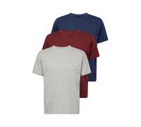 ABOUT YOU T-Shirt 'Len Shirt' bleu marine / gris chiné / bordeaux, Taille M
