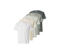ABOUT YOU T-Shirt 'Peter' beige / vert / pomme / vert pastel / blanc, Taille XXL