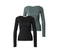 ABOUT YOU T-shirt 'Sita' vert foncé / noir, Taille L