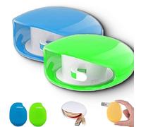 Aboutabsent Automatic Cord Reel, Horizontaln Automatic Cable Organizer, Retractable Cable Magnetic Cord Organizer, for USB, Headphone, Data Cables (Green+Blue)