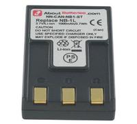 AboutBatteries Batterie Type Canon NB-1LH, 3.7V, 1000mAh, Li-ION