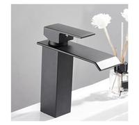 Above Counter Basin Square - Black Hot and Cold Waterfall Bathroom Vanity Water Tap ,Faucet Kitchen taps for Sink