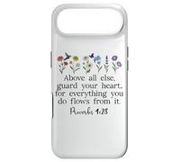 Above Else Guard Your Heart Proverbs 4:23 Bible Verse Jesus Coque pour iPhone Air