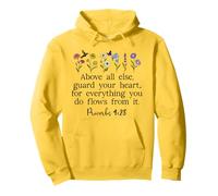 Above Else Guard Your Heart Proverbs 4:23 Bible Verse Jesus Sweat à Capuche