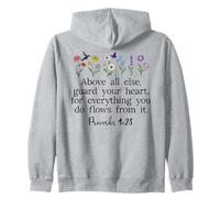Above Else Guard Your Heart Proverbs 4:23 Bible Verse Jesus Sweat à Capuche