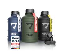 ABOVE. Gourde Inox 1.3L / 2.2L - Sans BPA, Étanche & Robuste - 2 Bouchons Inclus pour Sport, Fitness & Extérieur - Gourde en Acier Inoxydable - Non isotherme (1.3L Olive)
