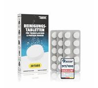 ABOVE Pastilles de Nettoyage pour Gourdes - 30 Pastilles | MADE IN GERMANY | Élimine Dépôts & Odeurs | Idéales pour Bouteilles, Shakers et Carafes en Inox, Verre & Plastique