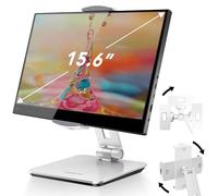 AboveTEK Business Kiosk Support de tablette en aluminium pivotant à 360° pour tablette et téléphone portable de 4 à 15,6" (argenté)