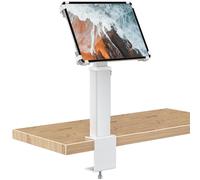 AboveTEK Support de Bureau Antivol pour iPad, Support de Tablette réglable avec Rotation à 360° et Inclinaison à 180° pour tablettes de 9,7" à 13", idéal pour Le Travail-Argenté