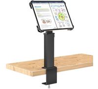 AboveTEK Support de Bureau Antivol pour iPad, support de tablette réglable avec rotation à 360° et inclinaison à 180° pour tablettes de 9,7" à 13",support de bureau à pince, idéal pour le travail-Noir