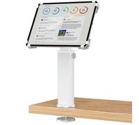 AboveTEK Support de Bureau pour iPad, Support de Tablette réglable avec Rotation à 360° et Inclinaison à 180° pour tablettes de 9,7" à 13", Support antivol, idéal pour Le Travail - Argent