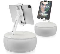 AboveTEK Support de Coussin Pivotant à 360 ° pour Téléphone Portable ou Tablette avec Pouf Souple, Compatible avec iPad/Tablettes/Téléphones/Kindle de 4,7 à 12,9 Pouces (Gris)