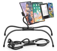 AboveTEK Support iPad pour Lit - Support de Lit pour Tablette Réglable, Support Kindle Mains Libres à 360° pour Lire au Lit, Compatible avec Les Tablettes/Téléphones de 4,7" à 15,6"