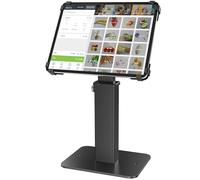 AboveTEK Support Kiosque Antivol pour iPad, Rotation 360°, Hauteur Réglable 21-34cm, Acier/Aluminium Robuste, pour Tablettes 9.7"-13", Support POS Sécurisé pour Commerce-Noir