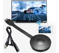 ABPWO Castview Adaptateur d'affichage sans fil 1080p Noir WiFi, HDMI, USB, clé TV, compatible avec TV, PC, tablette, Netflix, vidéo Hulu
