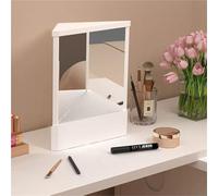 ABPWO Petit miroir inversé pour maquillage et beauté (blanc, 14 x 17 cm)