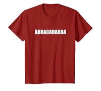 Abracadabra - Typographie de Mots drôles T-Shirt, Enfant, Canneberge, 12 Ans