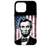 Abraham Abe Lincoln 4 Juillet Vacances USA Président Patriot Coque pour iPhone 16 Pro Max
