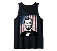 Abraham Abe Lincoln 4 Juillet Vacances USA Président Patriot Débardeur