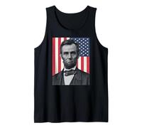 Abraham Abe Lincoln 4 Juillet Vacances USA Président Patriot Débardeur